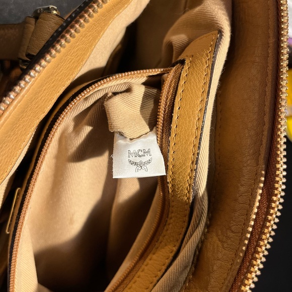 MCM Cognac Monogram Logo Bag - Picture 10 of 16